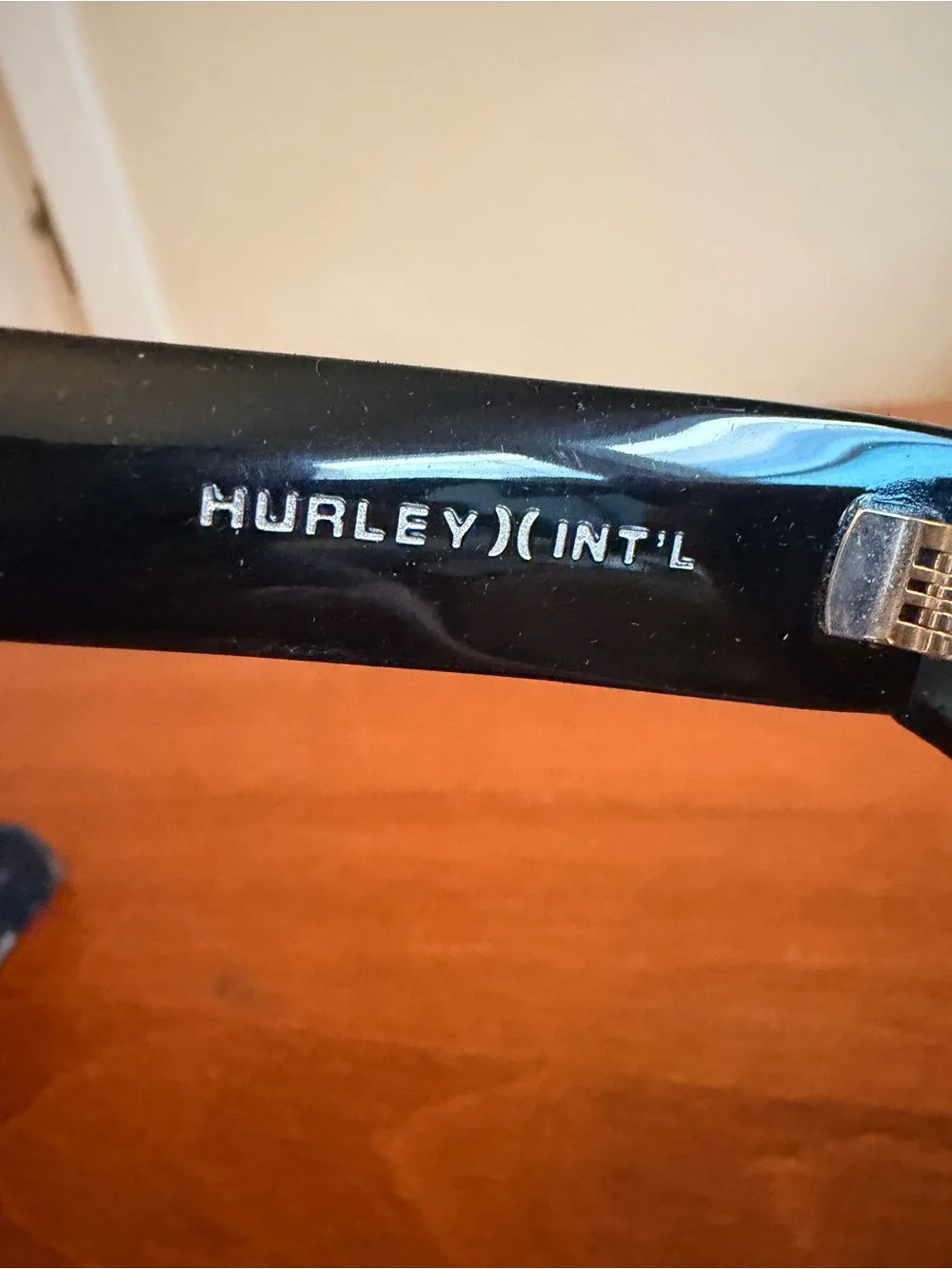 Hurley Black Men's Wrap Sunglasses with Black Case